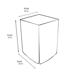 The Furnishing Tree Brown Plastic Washing Machine Cover image 5