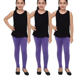 Tik Tok WEARS Girls Purple Churidar Length Leggings-picture-24
