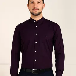FUBAR Men Slim Fit Solid Band Collar Pure Cotton Formal Shirt-picture-41