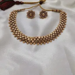 Anouk Gold-PlatedCubic Zirconia-Studded & Beaded Jewellery Set-picture-24