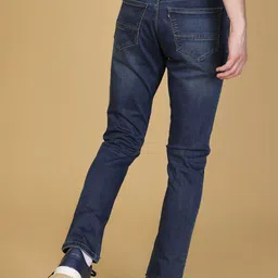 V-Mart Men Regular Fit Mid-Rise Low Distress Light Fade Jeans image 3