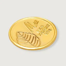 Mia by Tanishq 24KT Gold Tulsi Leaf Gold Coin 0.5 g image 3