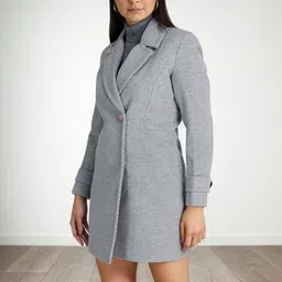 Chemistry Single-Breasted Notched Lapel Overcoat image 5