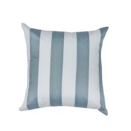 ZEBA Blue Striped Linen Patchwork Square Cushion Cover 16 inch x 16 inch image 4