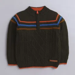 Yellow Apple Boys Self Design Woollen Pullover Sweater image 2