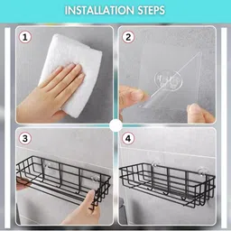 Homlix Black & Black 2 piece Solid Metal Bathroom Caddy image 5