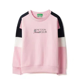 United Colors of Benetton Girls Colourblocked Round Neck Sweatshirt-picture-47
