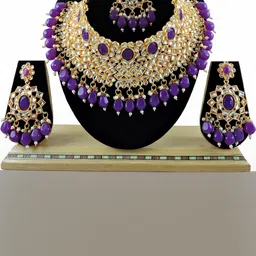 VATSALYA creation Purple Ethnic Jewellery Set image 1
