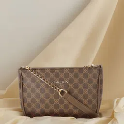 Carlton London Women Graphic Printed Half Moon Quilted Sling Bag-picture-19