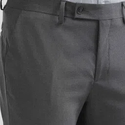 Arrow Men Textured Regular Fit Dobby Trousers image 3