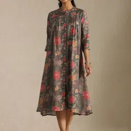 Soch Women Floral Printed A-Line Midi Dress-image-2