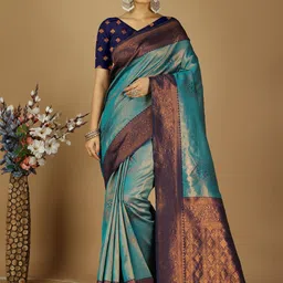 DIVASTRI Woven Design Zari Art Silk Banarasi Saree-picture-26