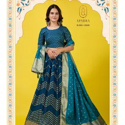APARRA Printed Semi-Stitched Lehenga & Unstitched Blouse With Dupatta image 4