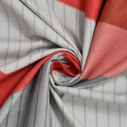 FINE TEX WORLD Mayur Red Printed Microfiber 210 TC Single Bedsheet Set 2.28 x 1.52m image 2