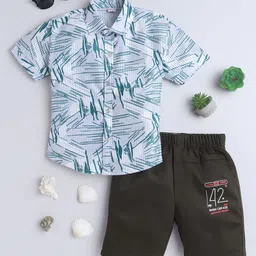 BAESD Boys Printed Short Sleeves Shirt With Shorts-picture-27
