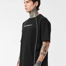 The Souled Store Typography Printed Cotton Oversized T-shirt image 2