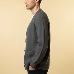 Mast & Harbour Men Ribbed Cardigan image 2
