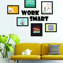Aura Black & White 5 to 7 Pieces MDF Wall Photo Frames-picture-36