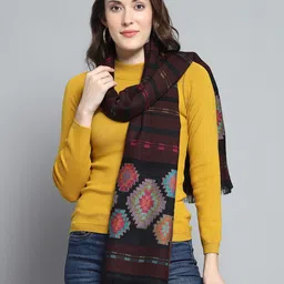 monte carlo Self Design Acrylic Women Multicolor Stole-picture-26