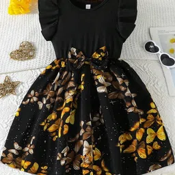 TIOR Black Polyester Fit and Flare Dresses-picture-55