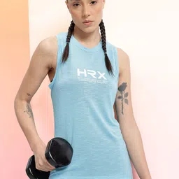 HRX by Hrithik Roshan Brand Logo Printed Training Tank T-shirt-picture-34