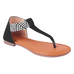 Try Me Women Solid Ethnic Open Toe Flats image 3