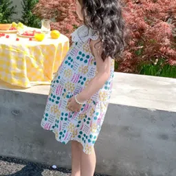 LULU & SKY Floral Print A-Line Dress image 4