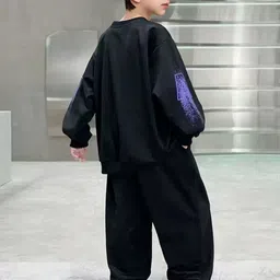 INCLUD Boys Typographic Printed Sweatshirt With Joggers image 3