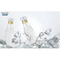 Aura Transparent Set of 6 Plastic Solid Water Bottle image 4