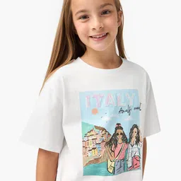 Juniors by Babyshop Girls Printed Extended Sleeves Boxy T-shirt-picture-52