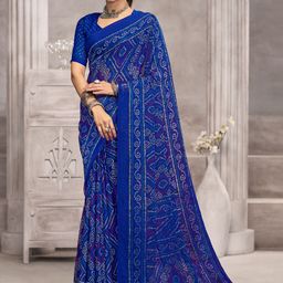 Panzora Bandhani Poly Chiffon Bandhani Saree-picture-4