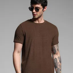 Jack & Jones Men Self Design Round Neck Cotton T-shirt-picture-22