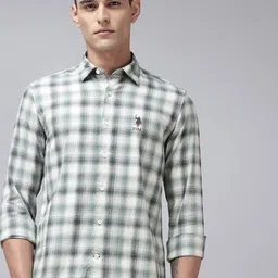 U.S. Polo Assn. Denim Co. Checked Pure Cotton Casual Shirt-picture-40