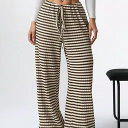 StyleCast Women Striped Relaxed Loose Fit Trousers-picture-15