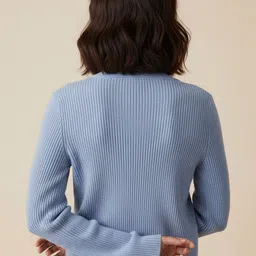 Outzidr Women Ribbed Cardigan image 2