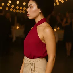 don't be basic Halter Neck Top image 2