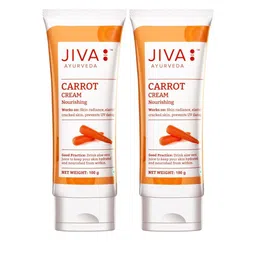 Jiva Set Of 2 Carrot Cream Repairs Damaged Skin Deep Nourishment -100g Each-picture-34