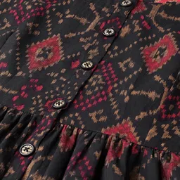 KALINI Ethnic Motifs Printed Round Neck A-Line Kurta image 4