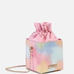 HAUTE SAUCE by Campus Sutra Printed PU Structured Sling Bag image 4