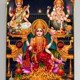 SHRI KHATU SHYAM CREATION Red & Gold-Toned 1 Pieces MDF Wall Photo Frames-picture-19