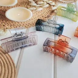 DIVASTRI Set Of 6 Multicoloured Plastic Claw Clip image 5