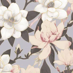 CHHAVI INDIA Grey & Peach-Coloured Floral 210 TC King Bedsheet with 2 Pillow Covers image 4