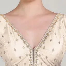 HERE&NOW Embroidered Short Sleeves Saree Blouse image 2