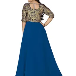 Thapnath Ethnic Motifs Woven Design Fit & Flare Maxi Ethnic Dress image 4