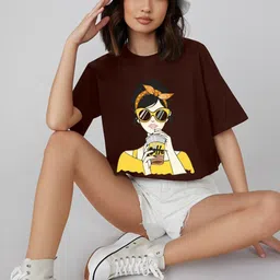 AAHWAN Women Applique T-shirt image 4