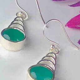 Zhupuk Silver-Plated Brass Crystals Drop Earrings-picture-34