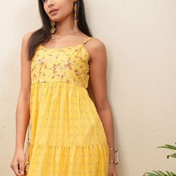 Vishudh Embroidered Fit & Flare Midi Dress-picture-32
