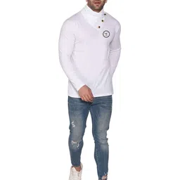 Blisstone Men Solid High Neck Slim Fit T-shirt image 2