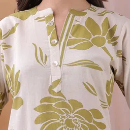 Saanjh Printed Mandarin Collar Top With Trousers Co-Ords image 5