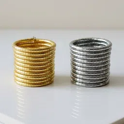 SZN Set Of 26 Gold-Plated & Silver Plated Bangles image 4